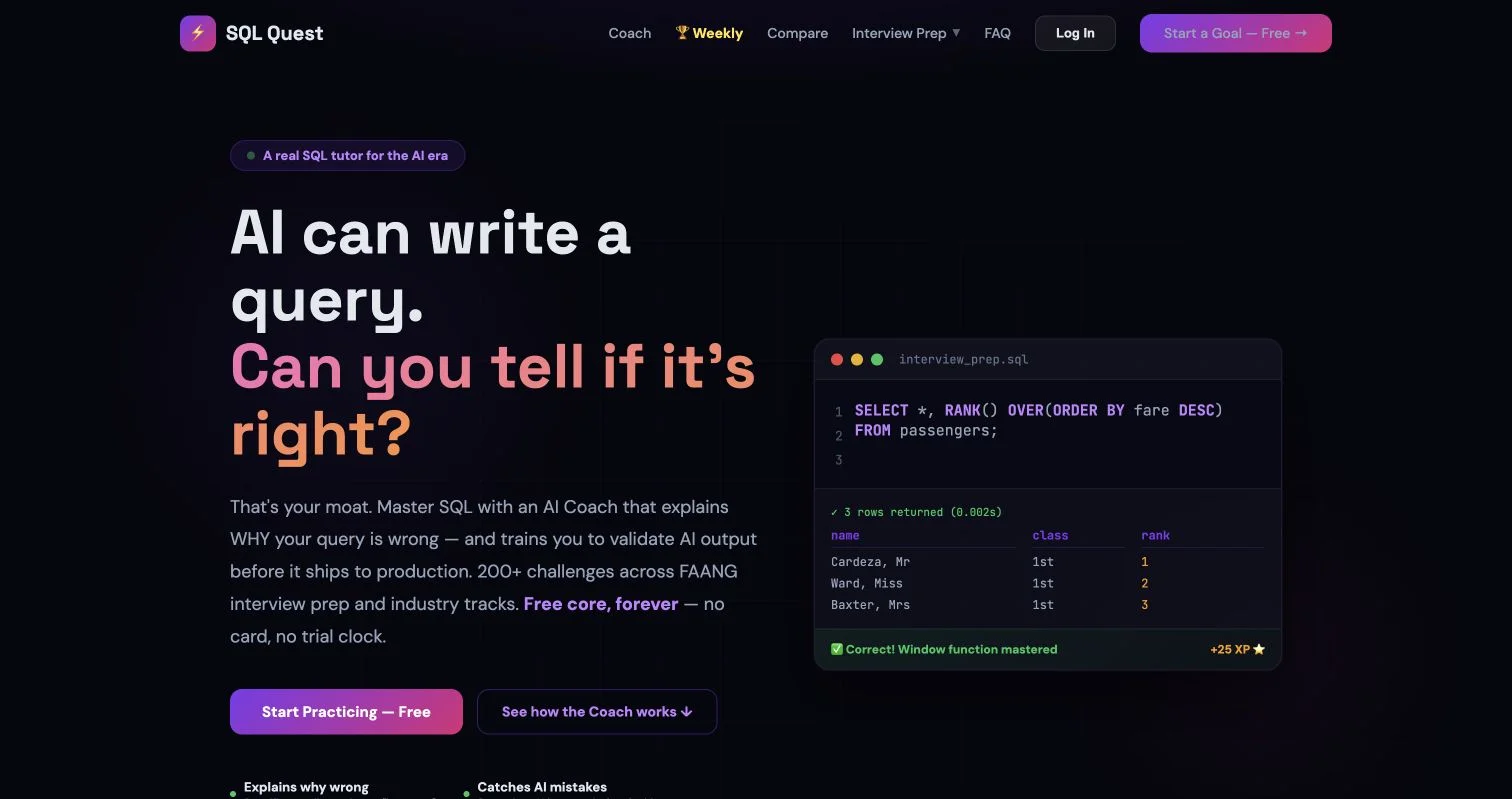 12 Best SQL Interview Prep Tools for 2026